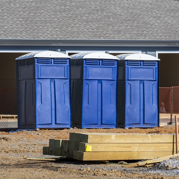 how often are the portable restrooms cleaned and serviced during a rental period in Mustoe Virginia